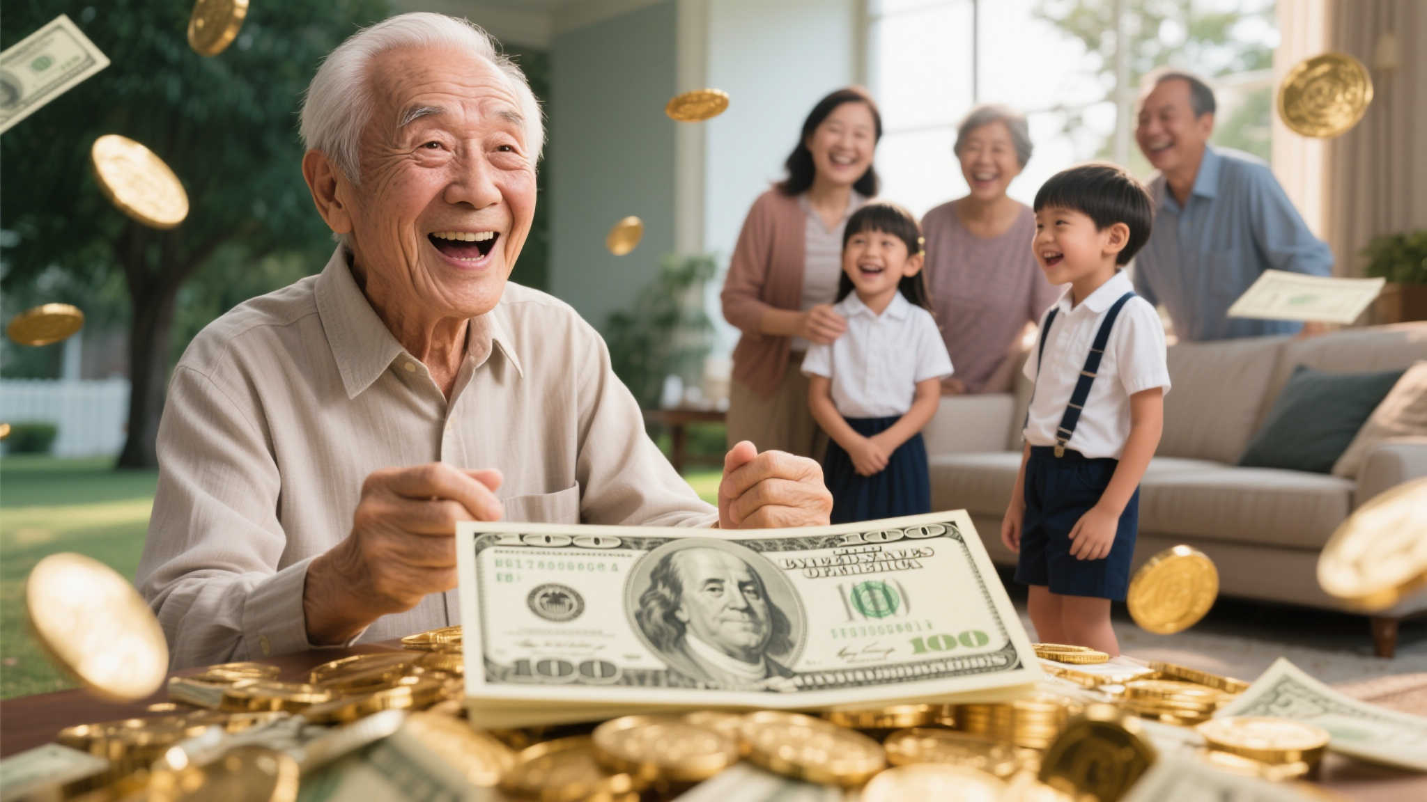 82岁老者喜中1445万彩票巨奖 笑容满面欣然亮相-图 82岁老者喜中1445万彩票巨奖 笑容满面欣然亮相-图