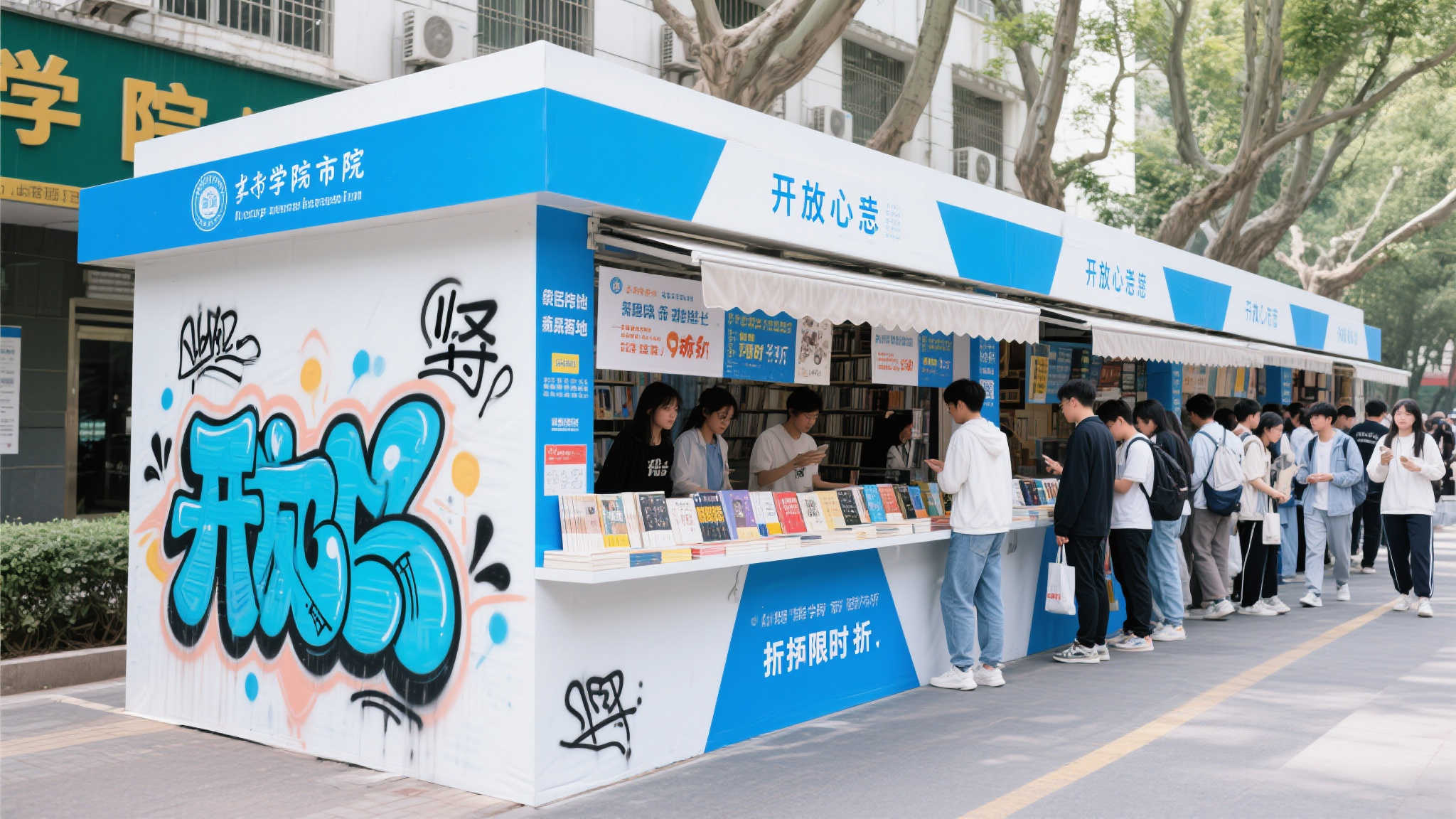 繁华商圈公益新亮点 户外销售亭轻松焕新 繁华商圈公益新亮点 户外销售亭轻松焕新